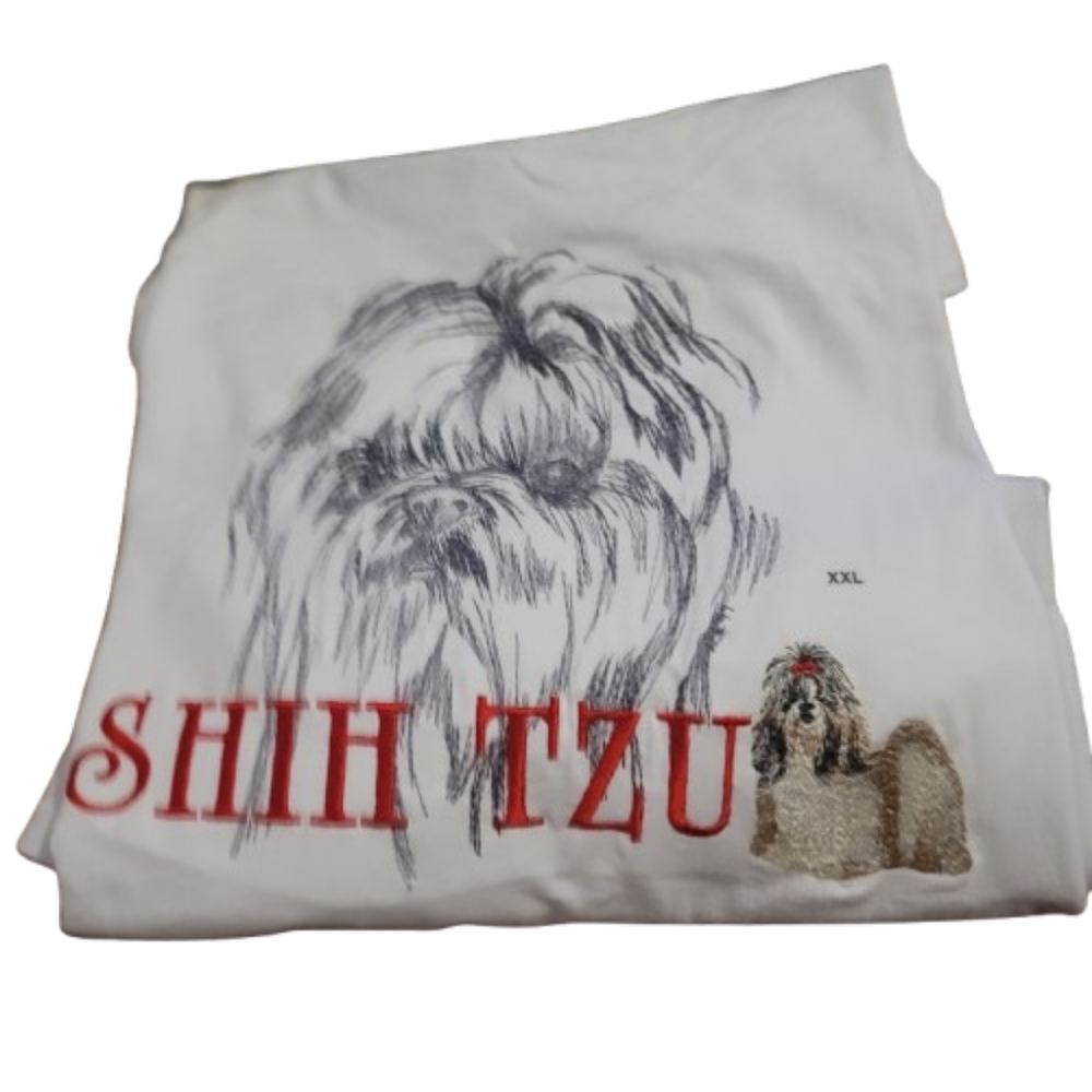 SHIH TZU T- SHIRT "GRS DOGS" dog lover XXL embroidered